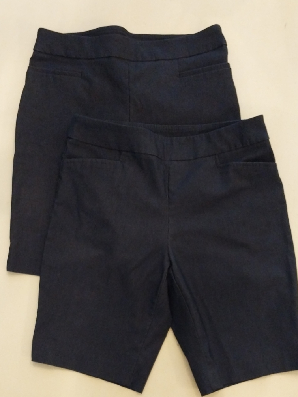 Dark Navy Pull-On Shorts - Set Of 2